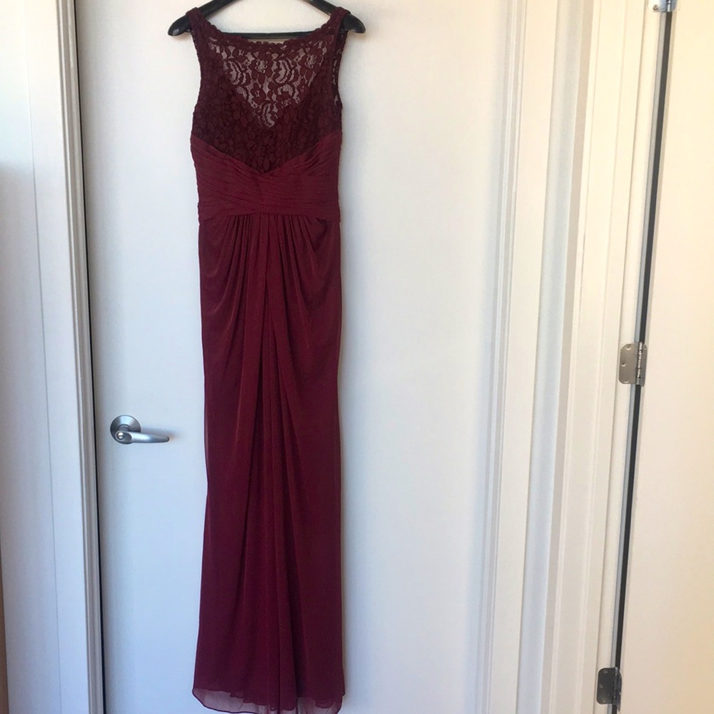 David’s Bridal Wine / burgundy formal gown - Size 6